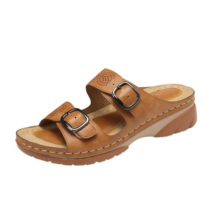 Valenzora | Riemchensandalen, Sommerschuhe, orthopädische Hausschuhe für Damen