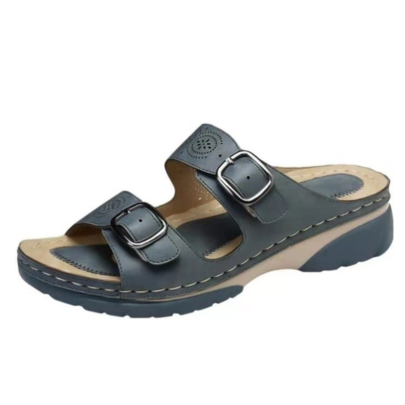 Valenzora | Riemchensandalen, Sommerschuhe, orthopädische Hausschuhe für Damen