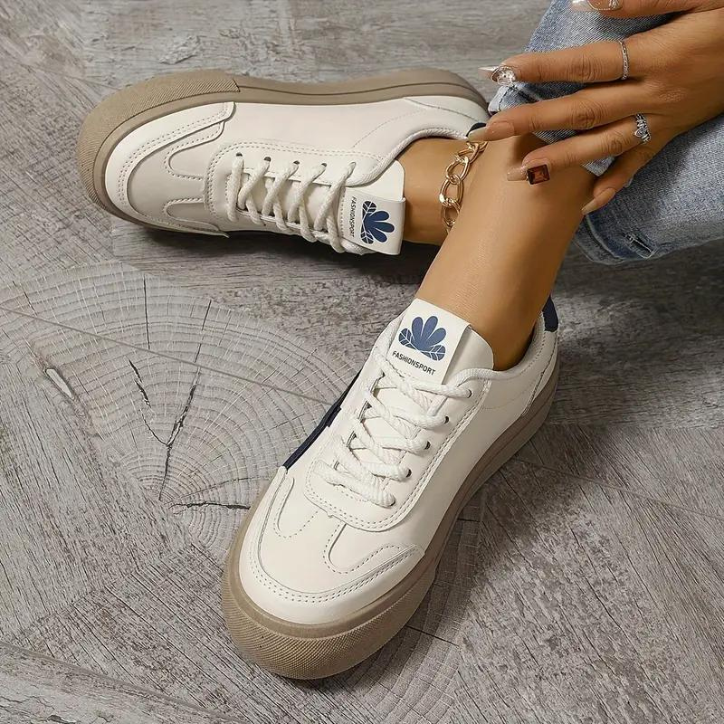 Valenzora | Women's shoes, thick sole, lace-up shoes, low-top sneakers, skate shoes