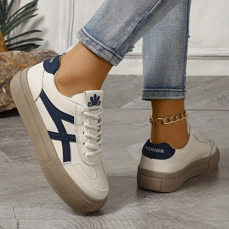 Valenzora | Women's shoes, thick sole, lace-up shoes, low-top sneakers, skate shoes