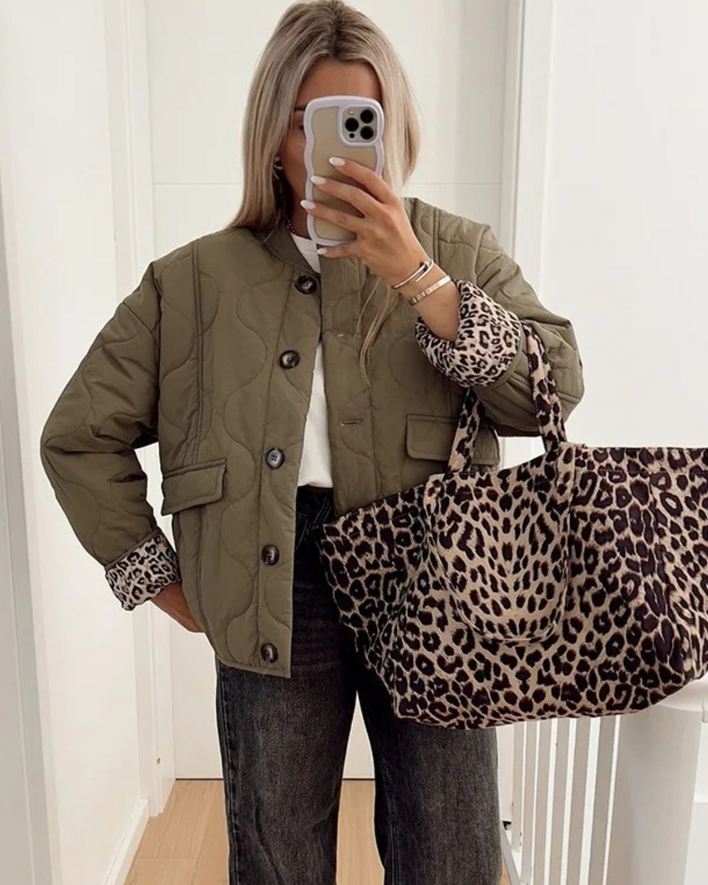 Valenzora | Trendige Jacke mit Leopardenfutter
