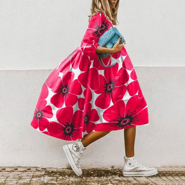 Valenzora | Elegant printed beach dress
