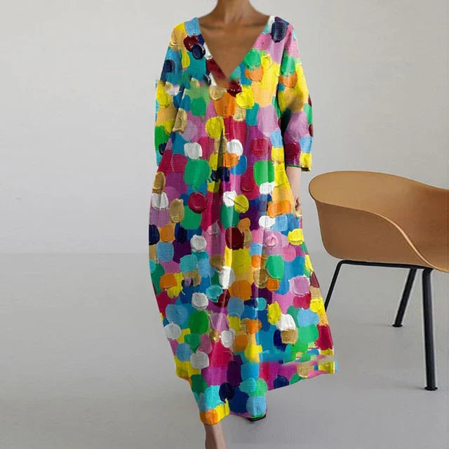 Valenzora | Elegant, colorful summer dress with print
