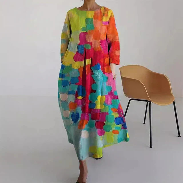 Valenzora | Elegant, colorful summer dress with print