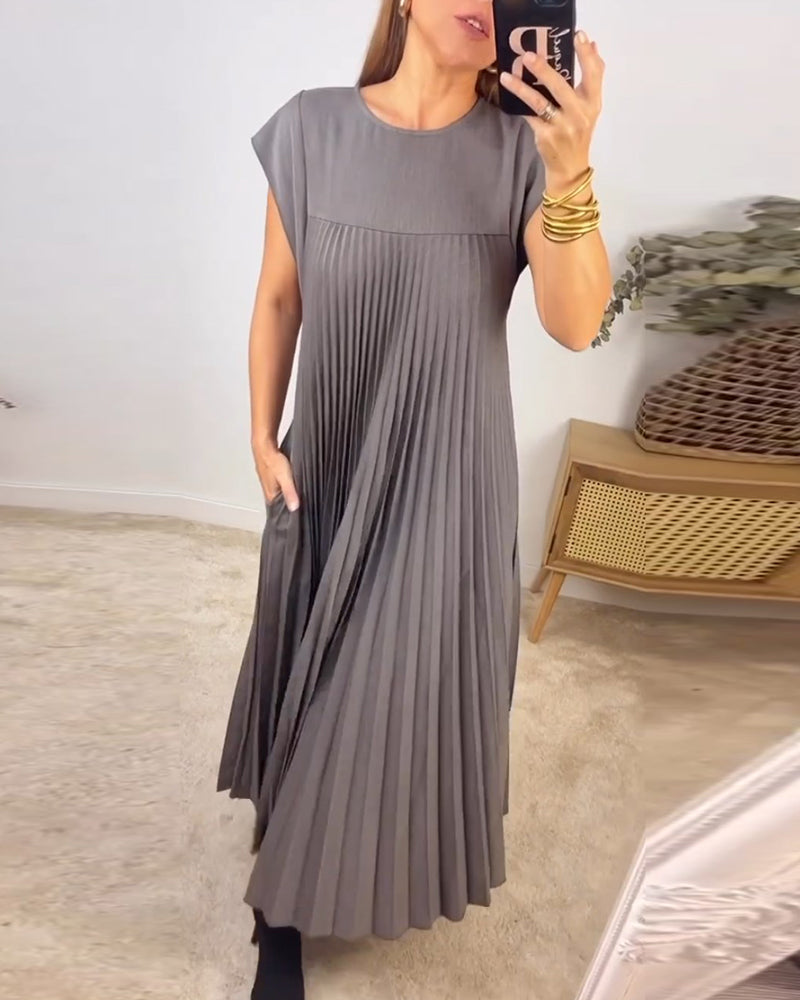 Valenzora | Sleeveless Elegant Pleated Dress