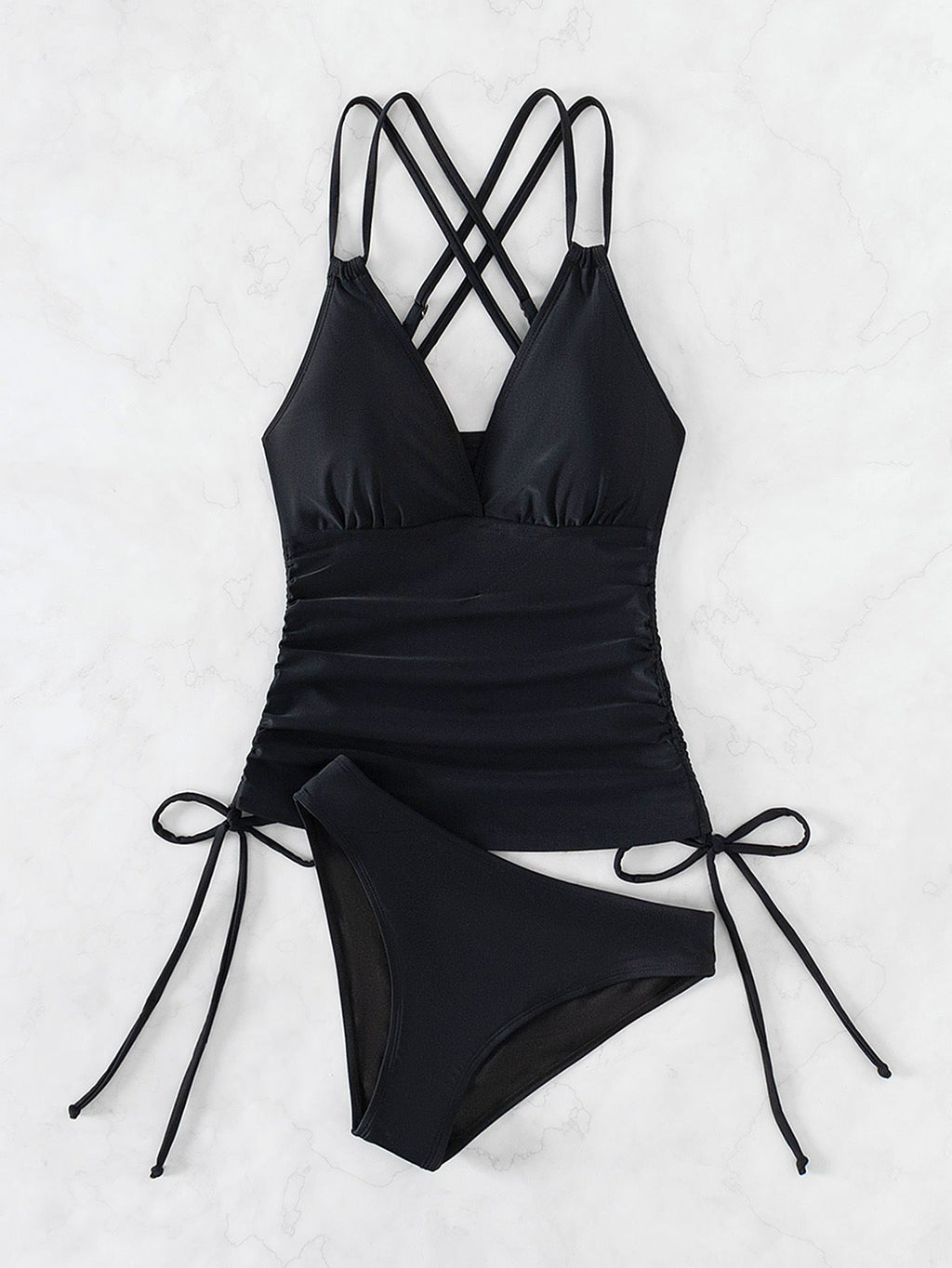 Valenzora Tankini swimsuit with crossed straps