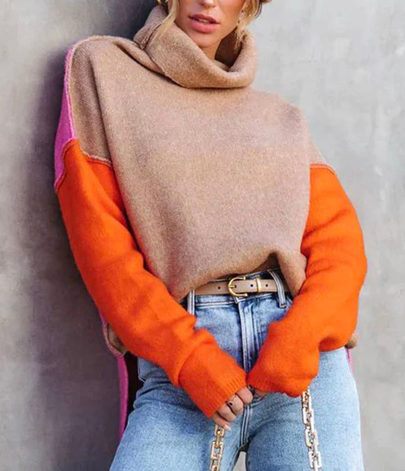 Valenzora – Color block sweaters are a winter trend