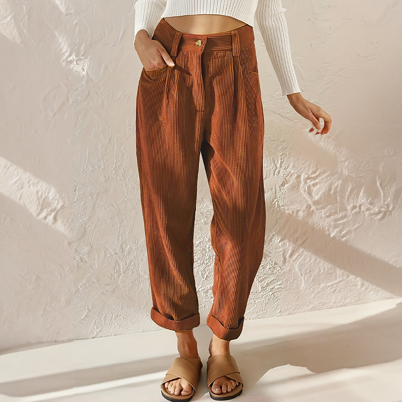 Valenzora | Casual corduroy trousers for women