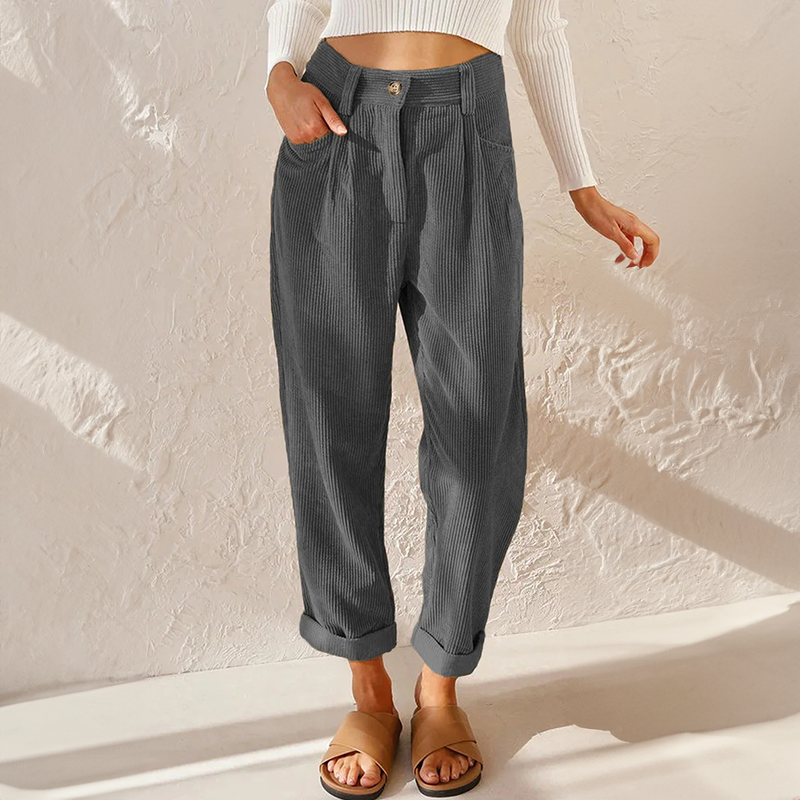 Valenzora | Casual corduroy trousers for women