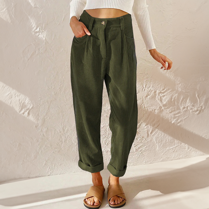 Valenzora | Casual corduroy trousers for women