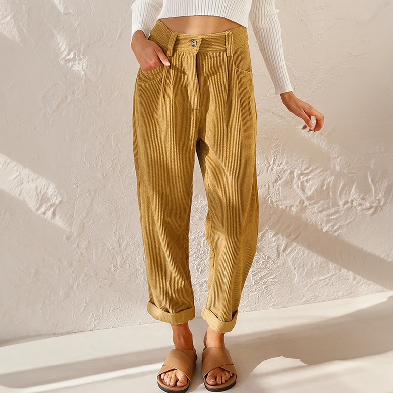 Valenzora | Casual corduroy trousers for women