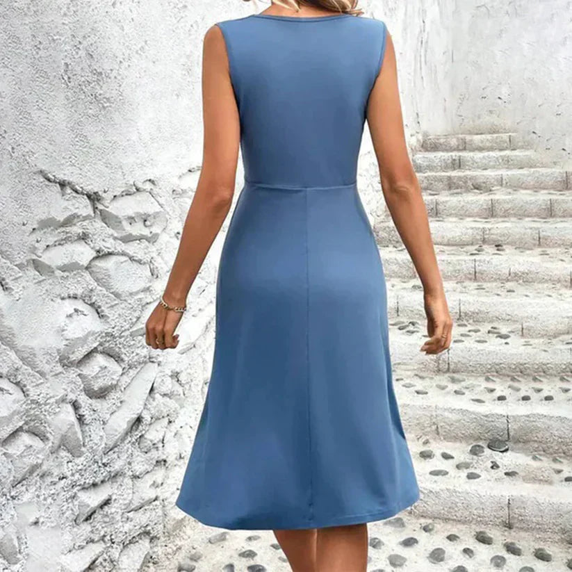 Valenzora | Damen knielanges Sommer-Midi-Kleid