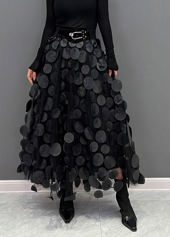 Valenzora - Polka dot patchwork tulle skirt