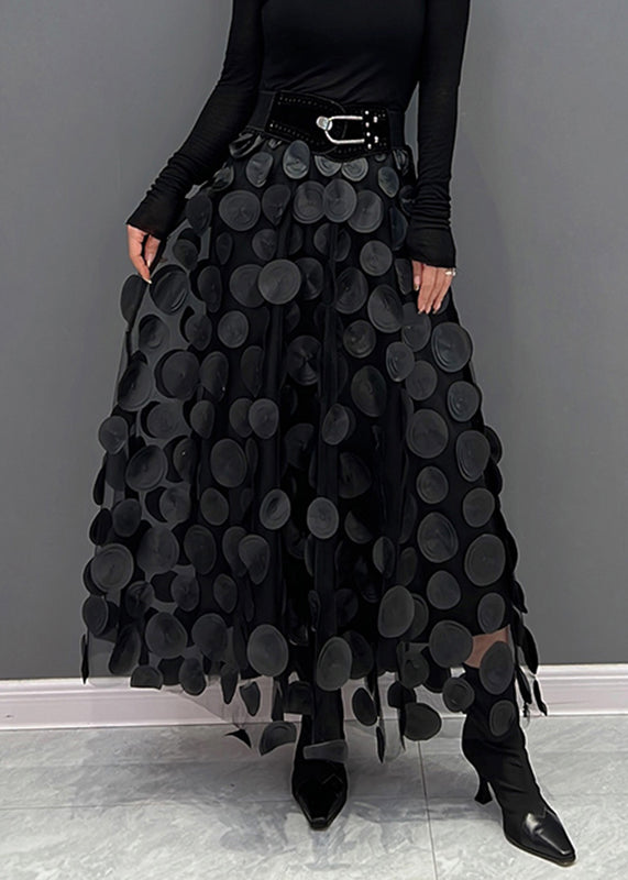 Valenzora - Polka dot patchwork tulle skirt