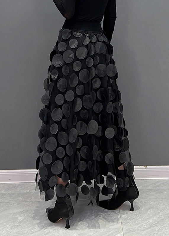 Valenzora - Polka dot patchwork tulle skirt
