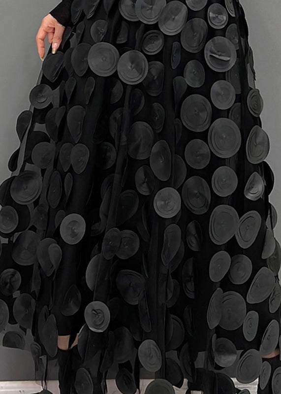 Valenzora - Polka dot patchwork tulle skirt