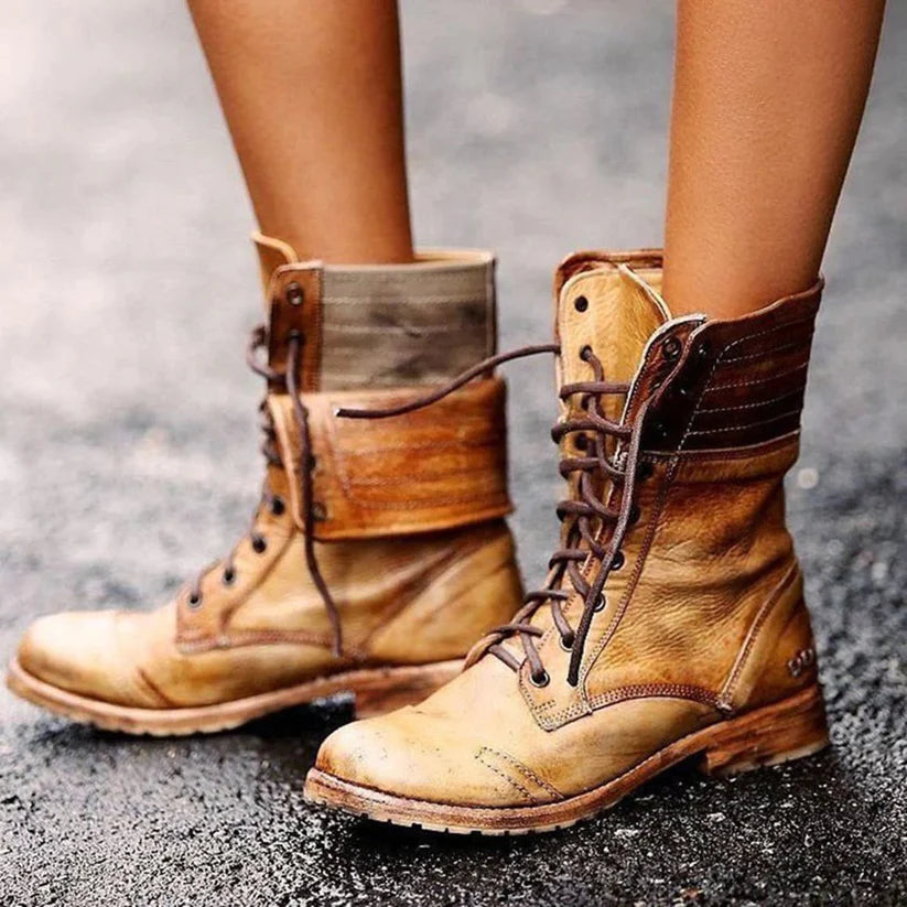 Valenzora | Bequeme, rutschfeste Stiefel mit runder Zehenpartie