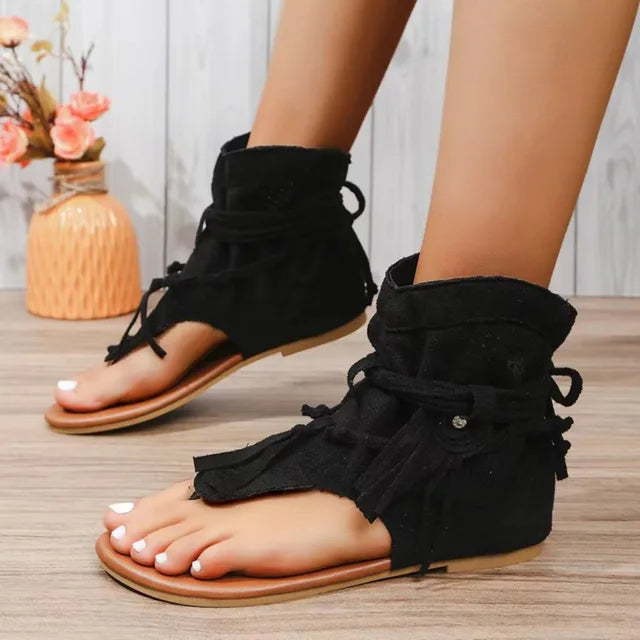 Valenzora | Retro Vintage Suede Women's Sandals
