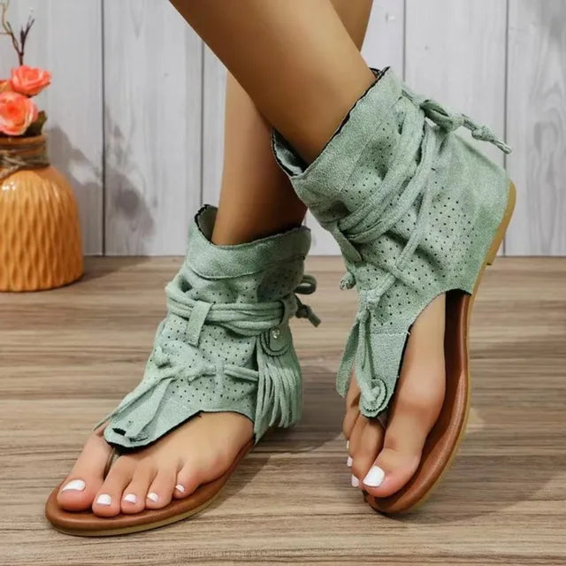 Valenzora | Retro Vintage Suede Women's Sandals