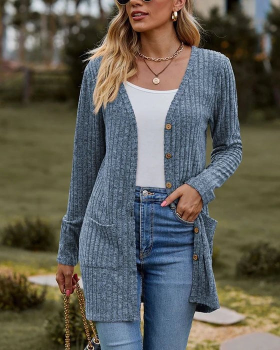 Valenzora - Langärmelige Damenstrickjacke