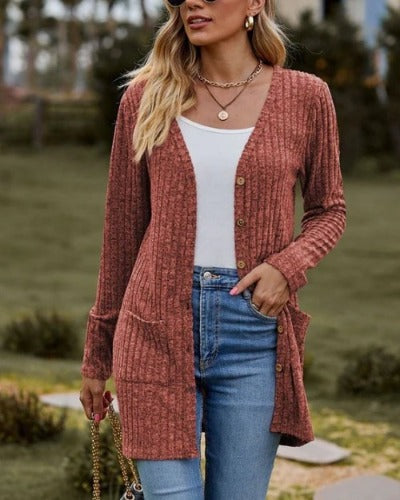 Valenzora - Langärmelige Damenstrickjacke