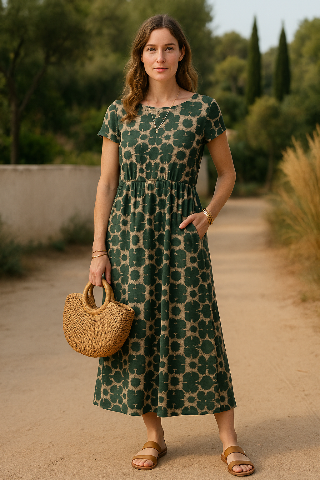 Air Kiss – Cotton-Linen Dress with Flair