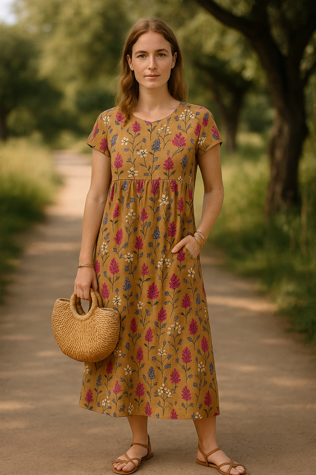 Air Kiss – Baumwoll-Leinen-Kleid mit Flair