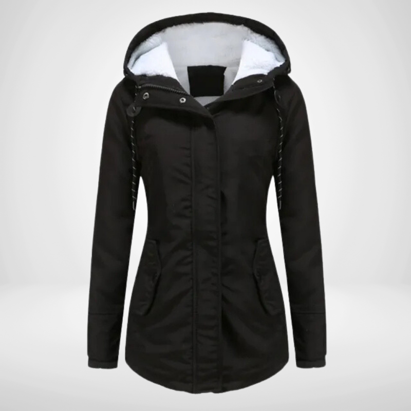 Winter jacket | Warm parka coat with hood for women
