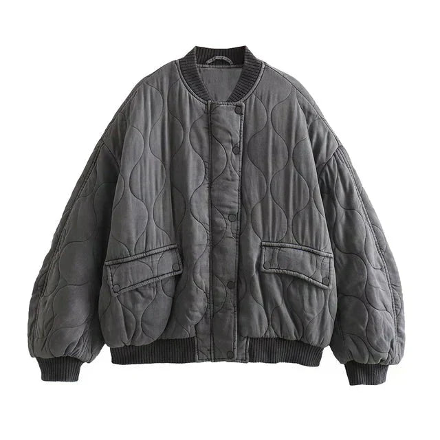 Valenzora | Gesteppte, Oversize Bomberjacke