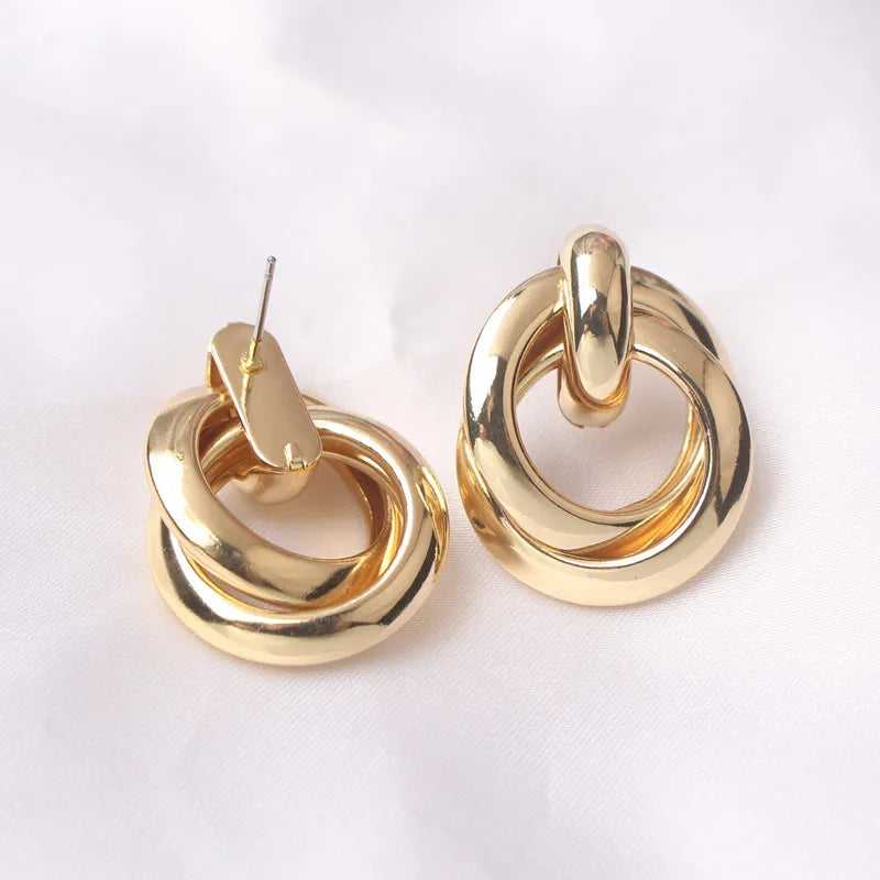 Elle™ - Drop earrings with geometric pendant