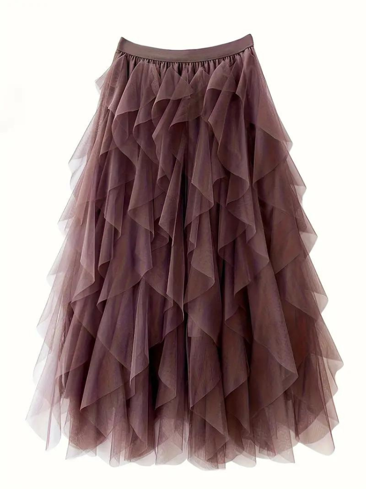 Valenzora | Ruffled skirt Long stylish tulle skirt