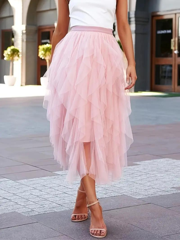 Valenzora | Ruffled skirt Long stylish tulle skirt