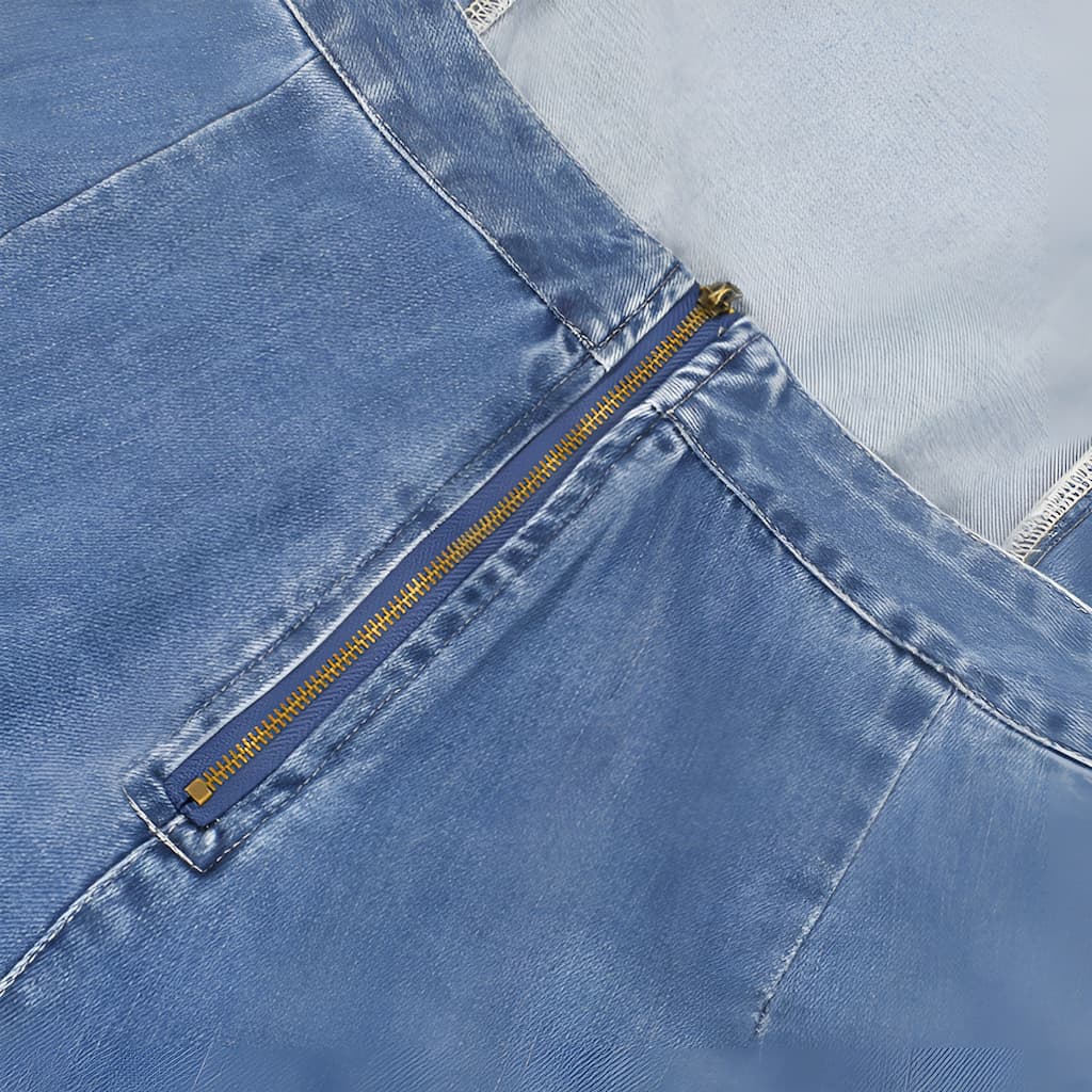 Valenzora | Denim jumpsuit with ruffles