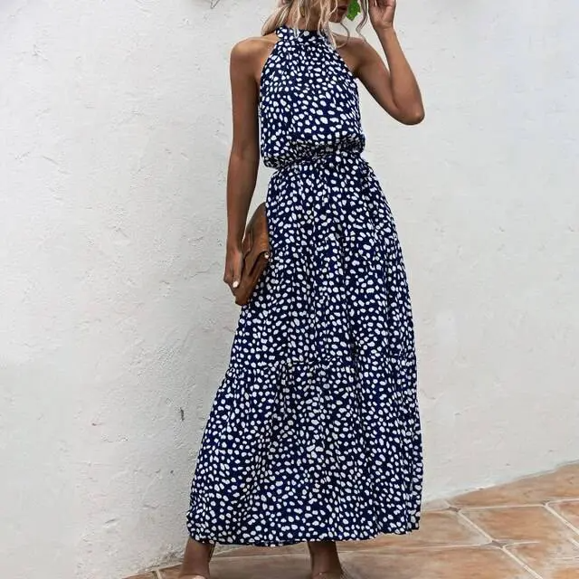 Valenzora | Strapless maxi dress with floral pattern