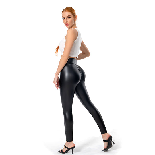 Valenzora | Bequeme und figurbetonte Leder-Leggings mit Reißverschluss für Damen