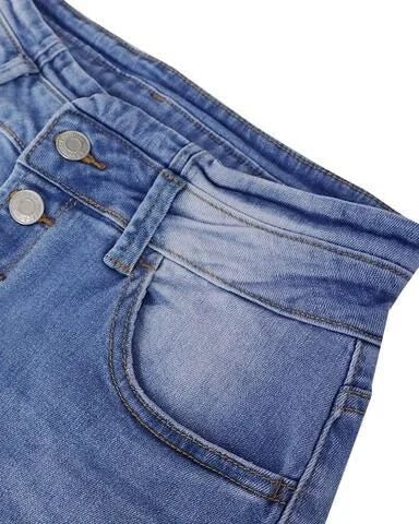 Valenzora | Gewaschene Jeans, geknöpfte Damenjeans, High-Waist-Jeans