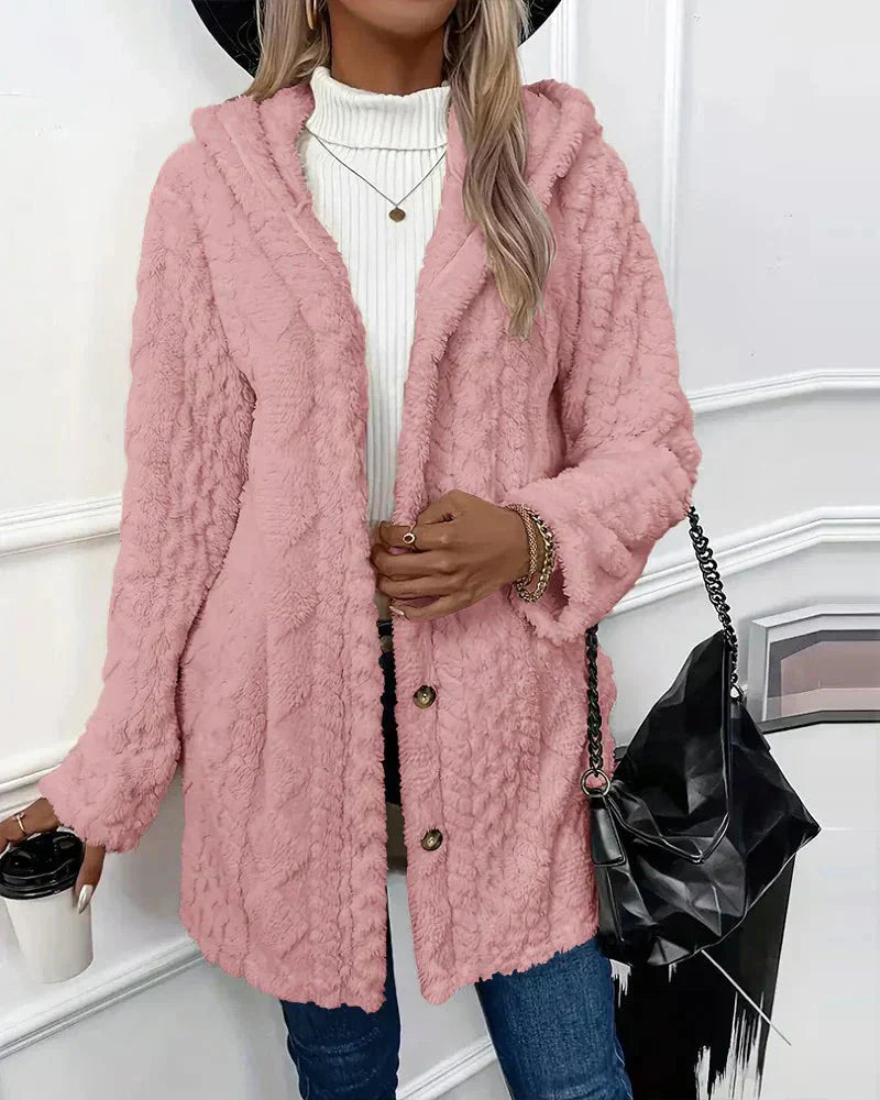 Valenzora | Hooded Mid-Length Cardigan Women's Cardigan