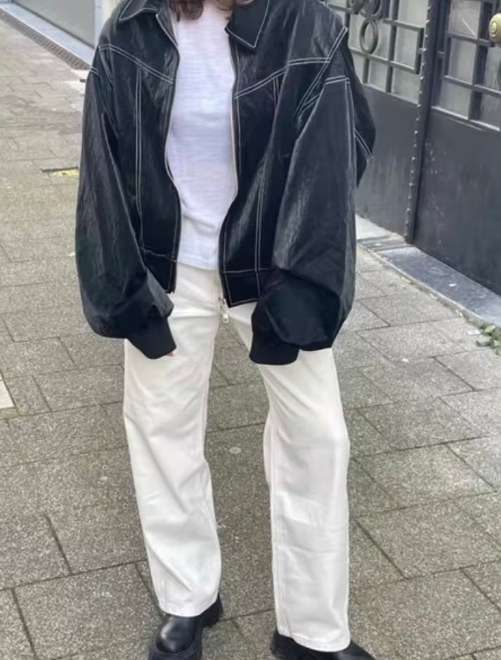 Valenzora | Bomberjacke aus Leder im Vintage-Stil