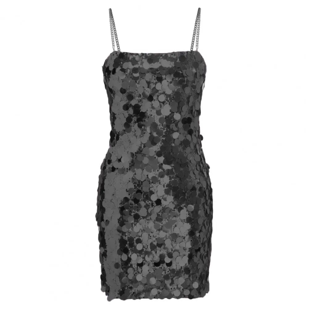 Valenzora | Metallic sequin mini dress