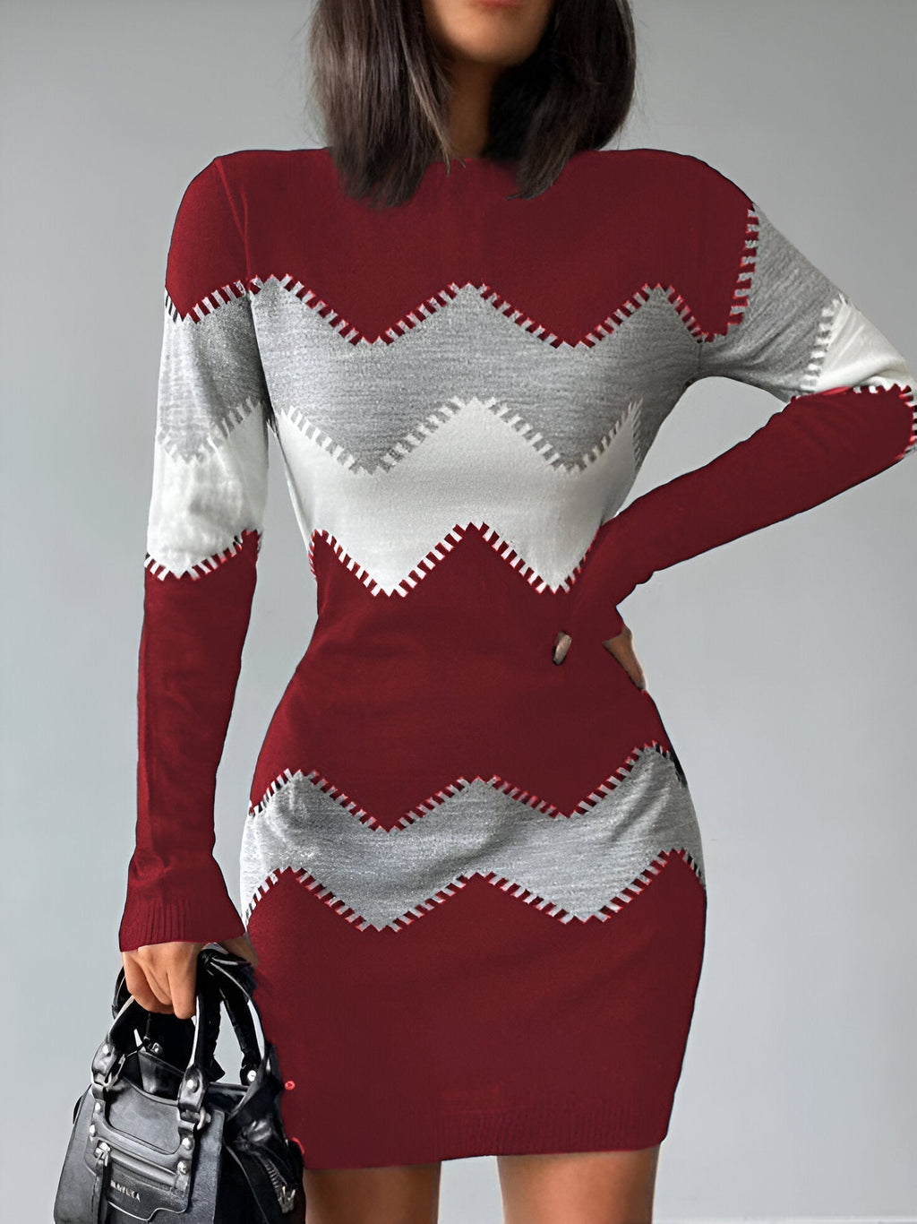 Valenzora | Enganliegendes Strick-Minikleid für Damen