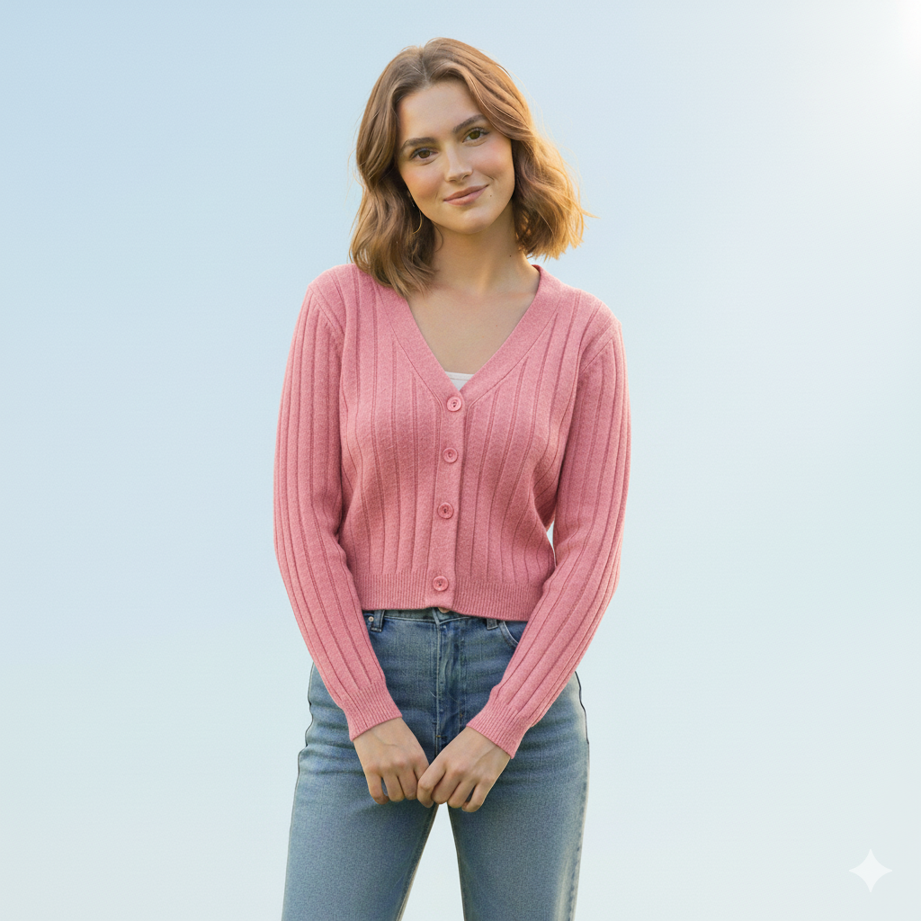 Valenzora | Lace-up knitted V-neck sweater for women