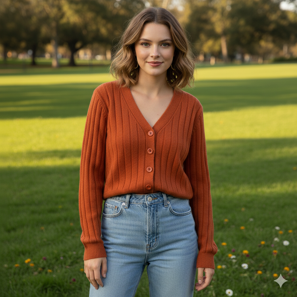 Valenzora | Lace-up knitted V-neck sweater for women