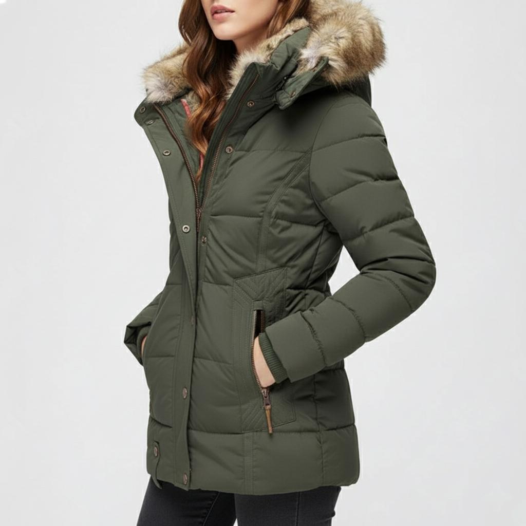 Valenzora | Valenzora Women's Winter Jacket | With fur lining, windproof & stylish