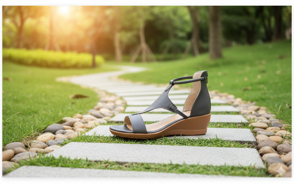 Valenzora - Comfortable orthopedic wedge sandals for women | Casual leather wedge sandals with arch support