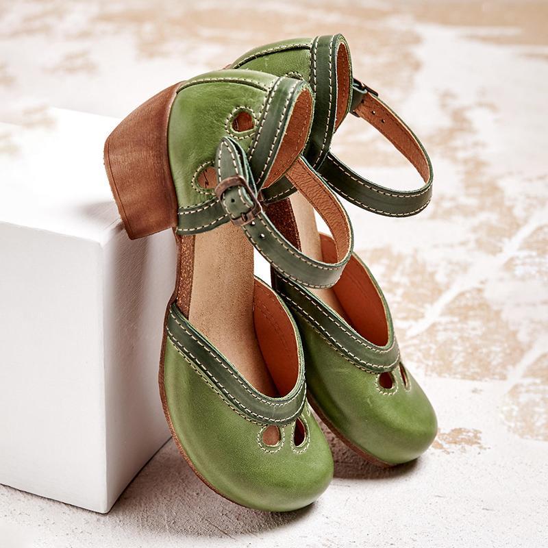Valenzora | Toe sandals Comfortable block heels with ankle strap for women