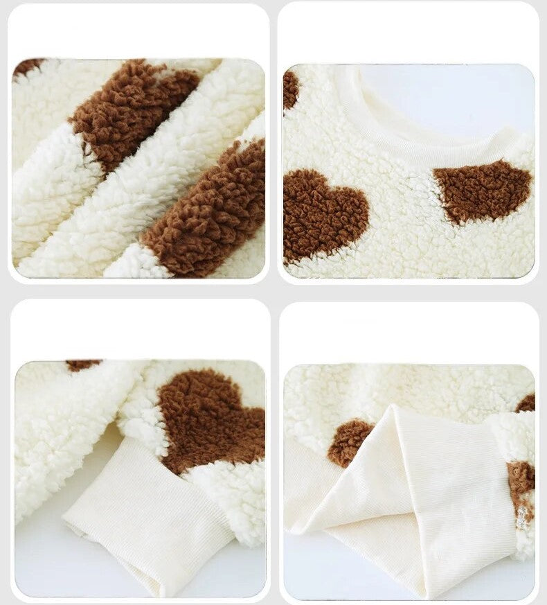 Valenzora | Casual winter sweater with hearts for women