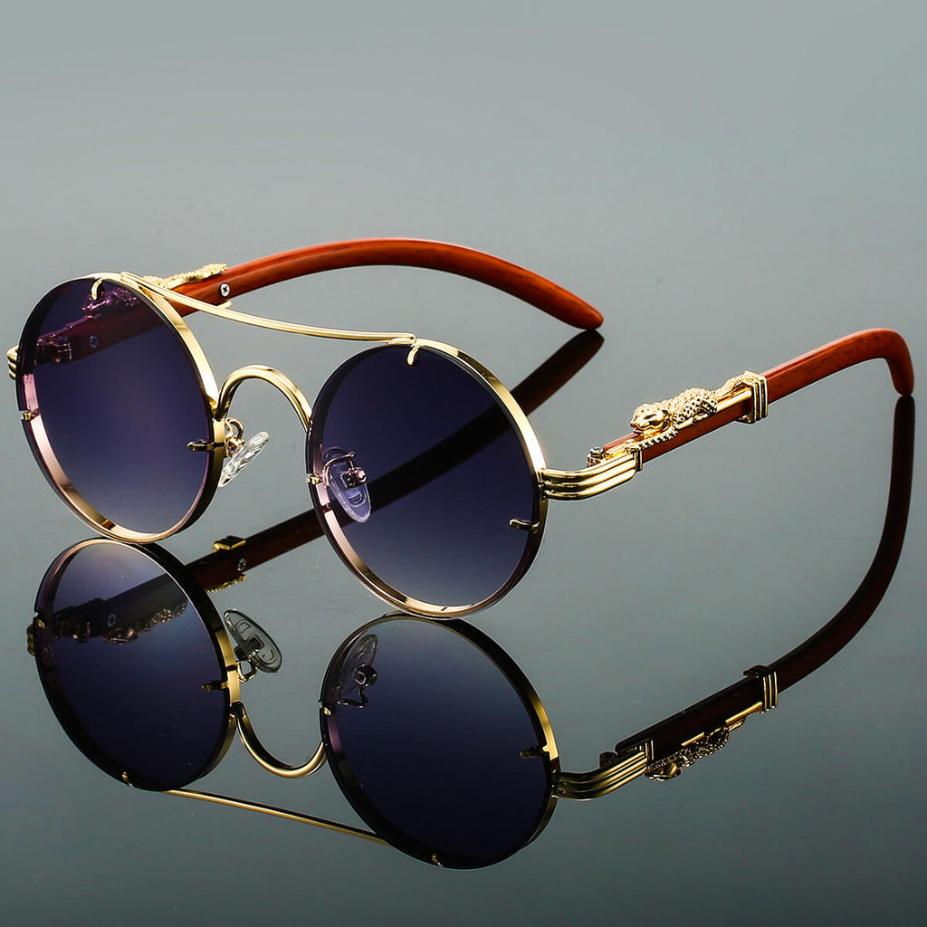 Valenzora | Ovale Retro-Sonnenbrille aus Metall