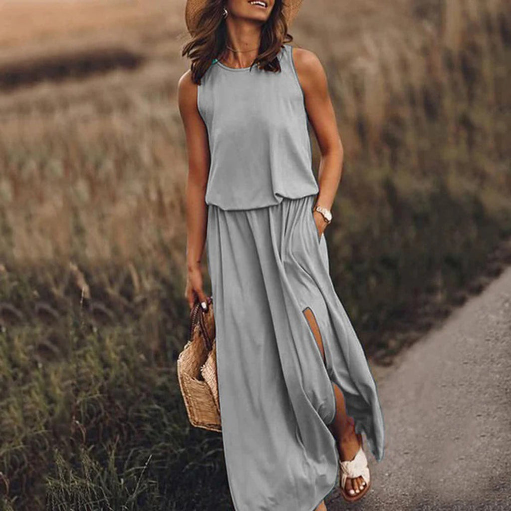 Valenzora - Lässiges Sommerkleid mit Schlitz