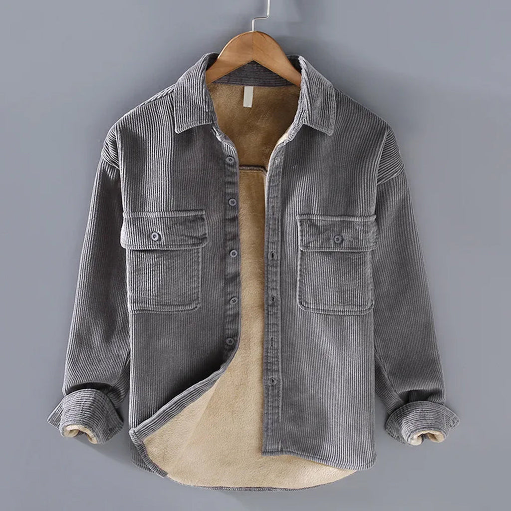 Valenzora | Langärmlige Cordjacke mit Taschen