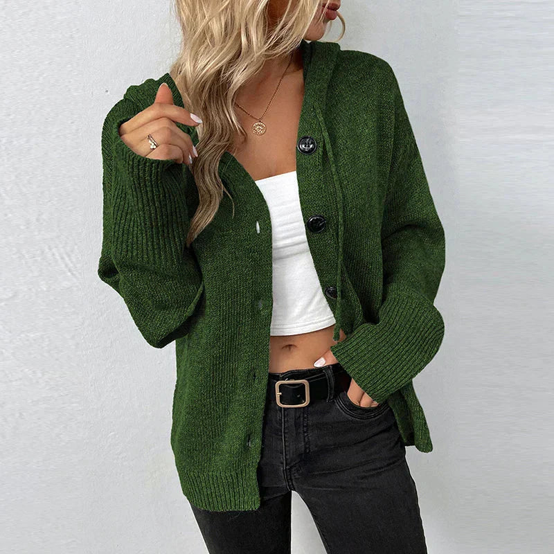 Valenzora | Bequemer Cardigan mit Kapuze